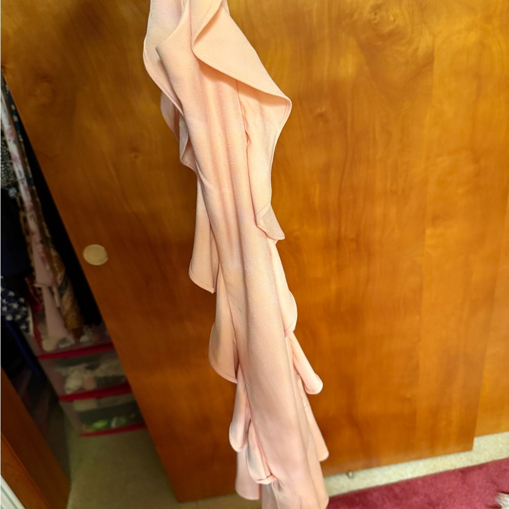 Flirty & Fun Pink Ruffle Formal Dress - Picture 4 of 6